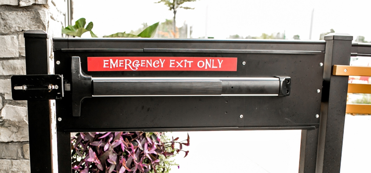 emergency push bar installation in Yorba Linda